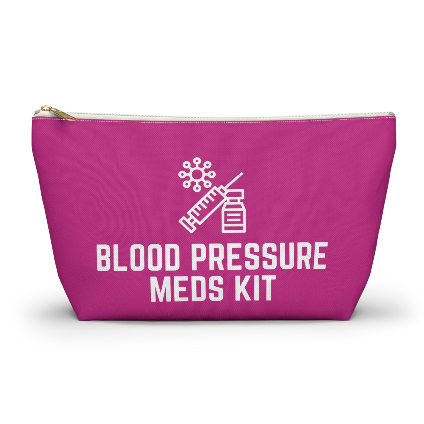 Personalized Blood Pressure Meds Kit Pouch for Daily Medication Storage Travel Organizer for Hypertension and Health Essentials