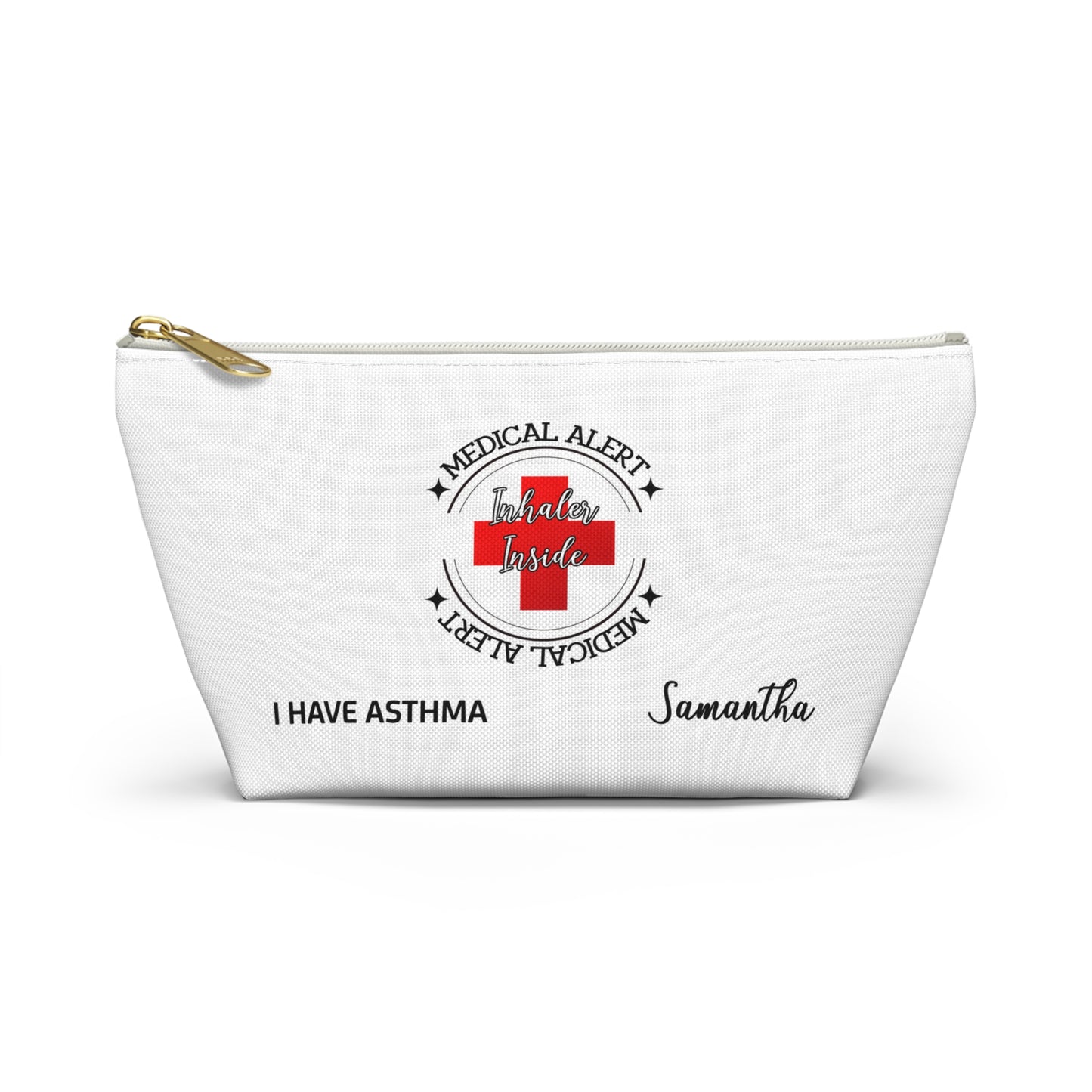 Personalized Medical Alert Inhaler Pouch for Samantha with Asthma