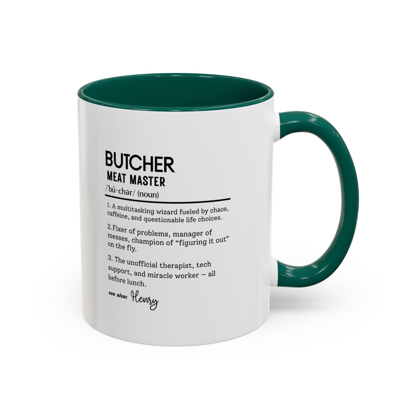 Custom Butcher Mug, Funny Dictionary Definition Gift, Meat Master Mug, Butcher Coffee Cup, Personalized Butcher Gift, Meat Cutter Mug