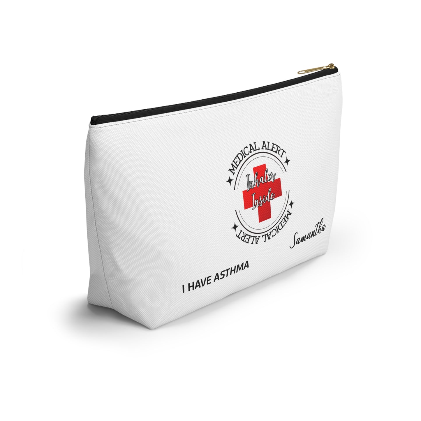 Personalized Medical Alert Inhaler Pouch for Samantha with Asthma