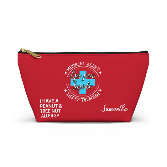 Personalized Medical Alert Epi Pen Pouch for Peanut and Tree Nut Allergy Samantha Emergency Allergy Kit for School Travel