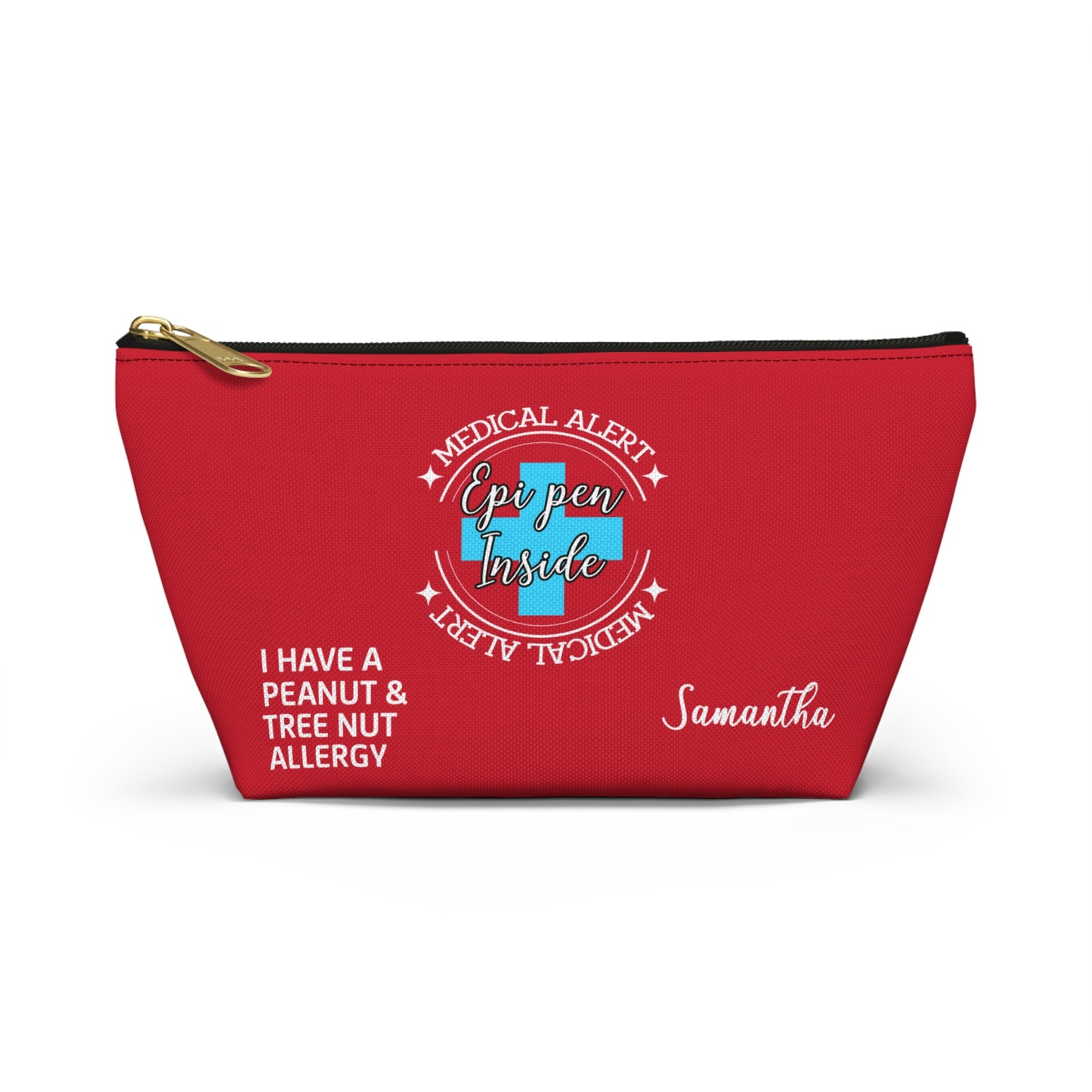 Personalized Medical Alert Epi Pen Pouch for Peanut and Tree Nut Allergy Samantha Emergency Allergy Kit for School Travel