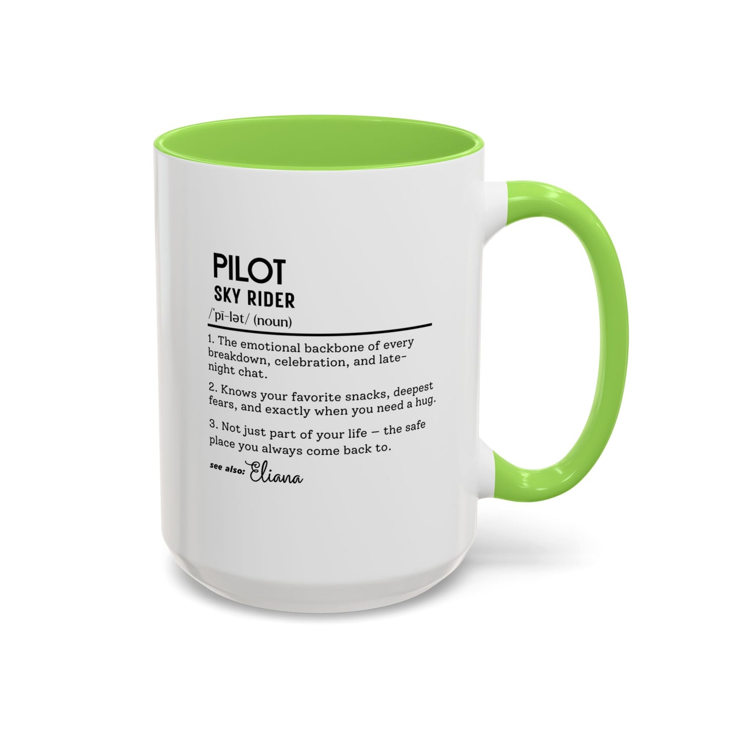 Aviation Pilot Dictionary Mug, Funny Sky Rider Gift, Personalized Coffee Cup, Colorful Mugs (11oz, 15oz), Aviation Gifts for Pilots,