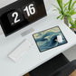Ocean Wave Desk Mat, Office Decor, Gaming Mouse Pad, Stylish Workspace Accessories, Gift for Students & Creatives