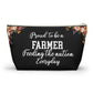 Farmer Essentials Pouch Gift For Farmers Farm Life Organizer Bag Rustic Travel Pouch Agriculture Lover Gift Cute Everyday Carry Zipper Case