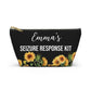 Seizure Response Kit Personalized Medical Alert Pouch for Epilepsy Emergency Meds Supplies Safety Travel Bag with Name Option