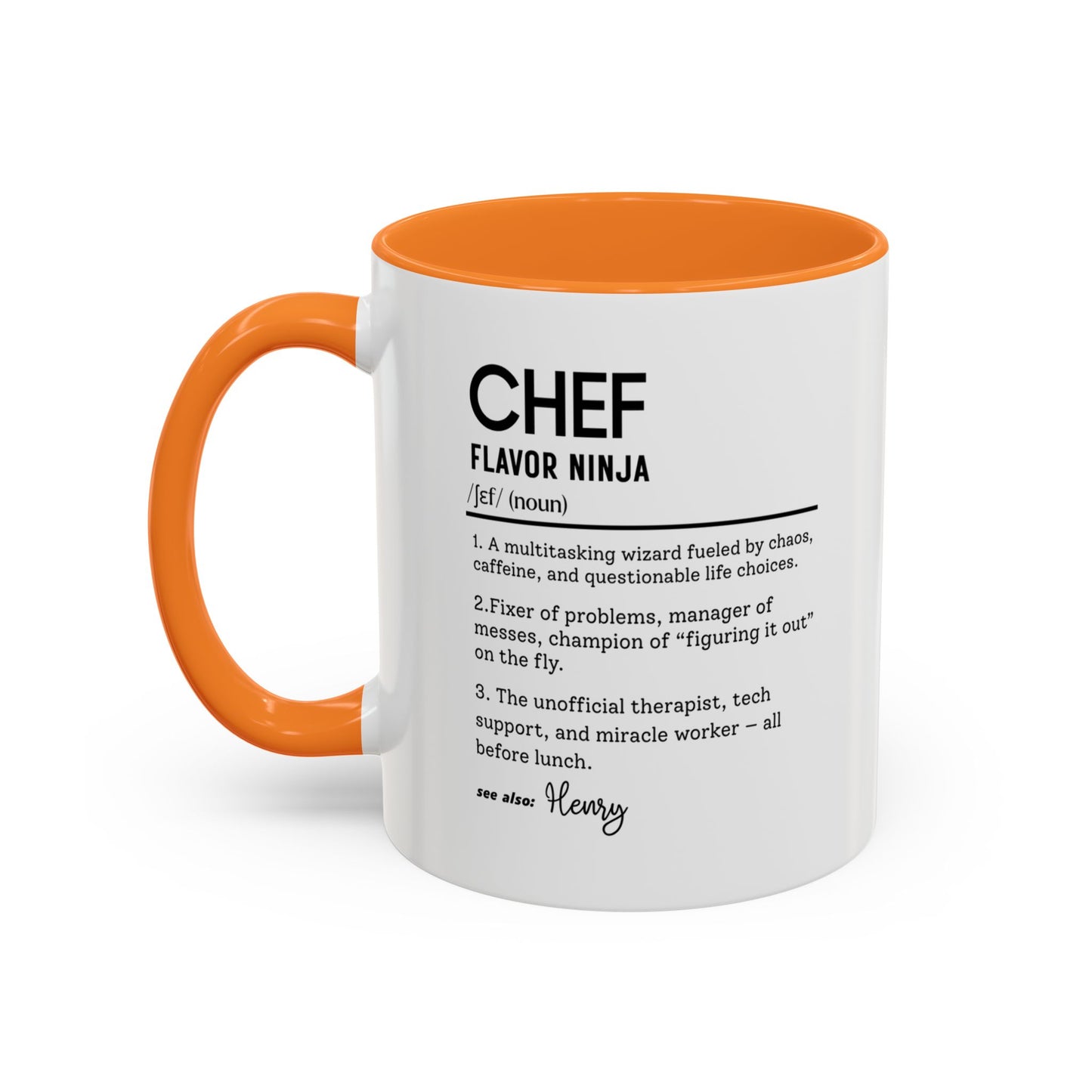Funny Chef Mug, Custom Culinary Gift, Personalized Cooking Mug, Kitchen Humor Cup, Foodie Definition Mug, Colorful Mugs (11oz, 15oz)