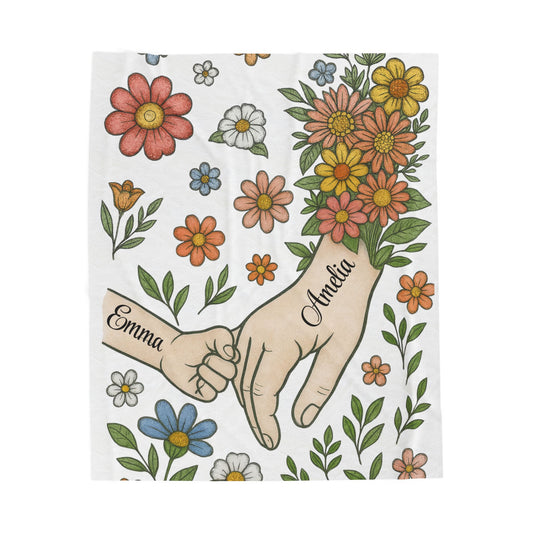 Couple Blanket, Personalized Name Blanket, Custom Love Blanket, Anniversary Gift, Wedding Gift, Romantic Blanket, Gift for Him Her