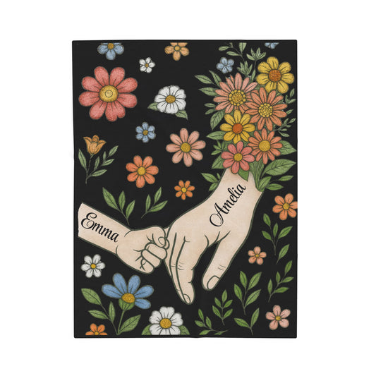 Couple Blanket, Personalized Name Blanket, Custom Love Blanket, Anniversary Gift, Wedding Gift, Romantic Blanket, Gift for Him Her