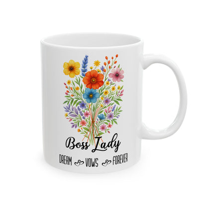 Boss Lady Mug 11oz 15oz Custom Coffee Cup Gift for Women Entrepreneur Office Desk Decor Personalized Ceramic Mug for Her Birthday