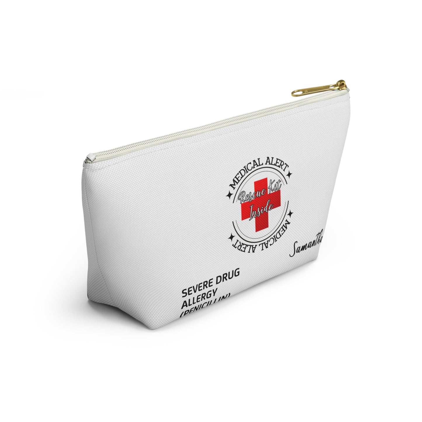 Personalized Medical Alert Rescue Kit Pouch for Samantha - Severe Penicillin Allergy