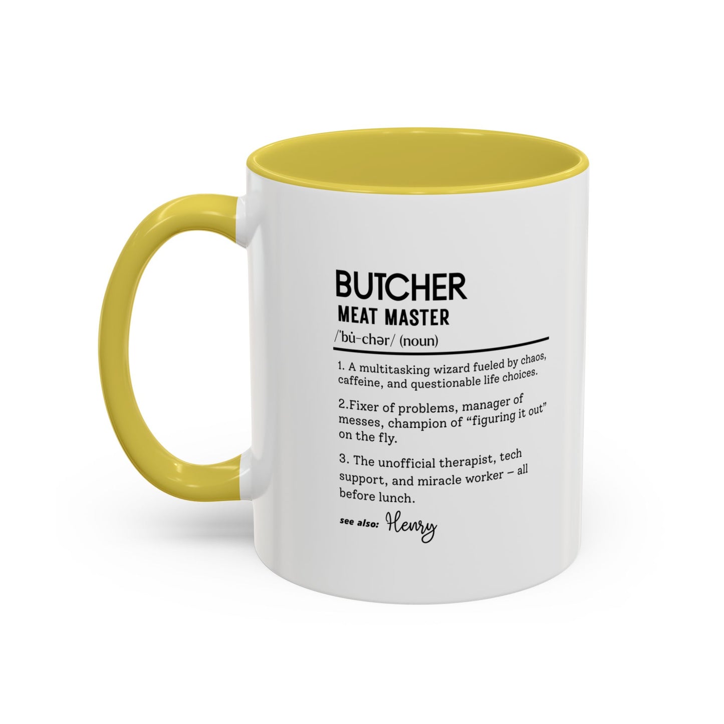 Custom Butcher Mug, Funny Dictionary Definition Gift, Meat Master Mug, Butcher Coffee Cup, Personalized Butcher Gift, Meat Cutter Mug