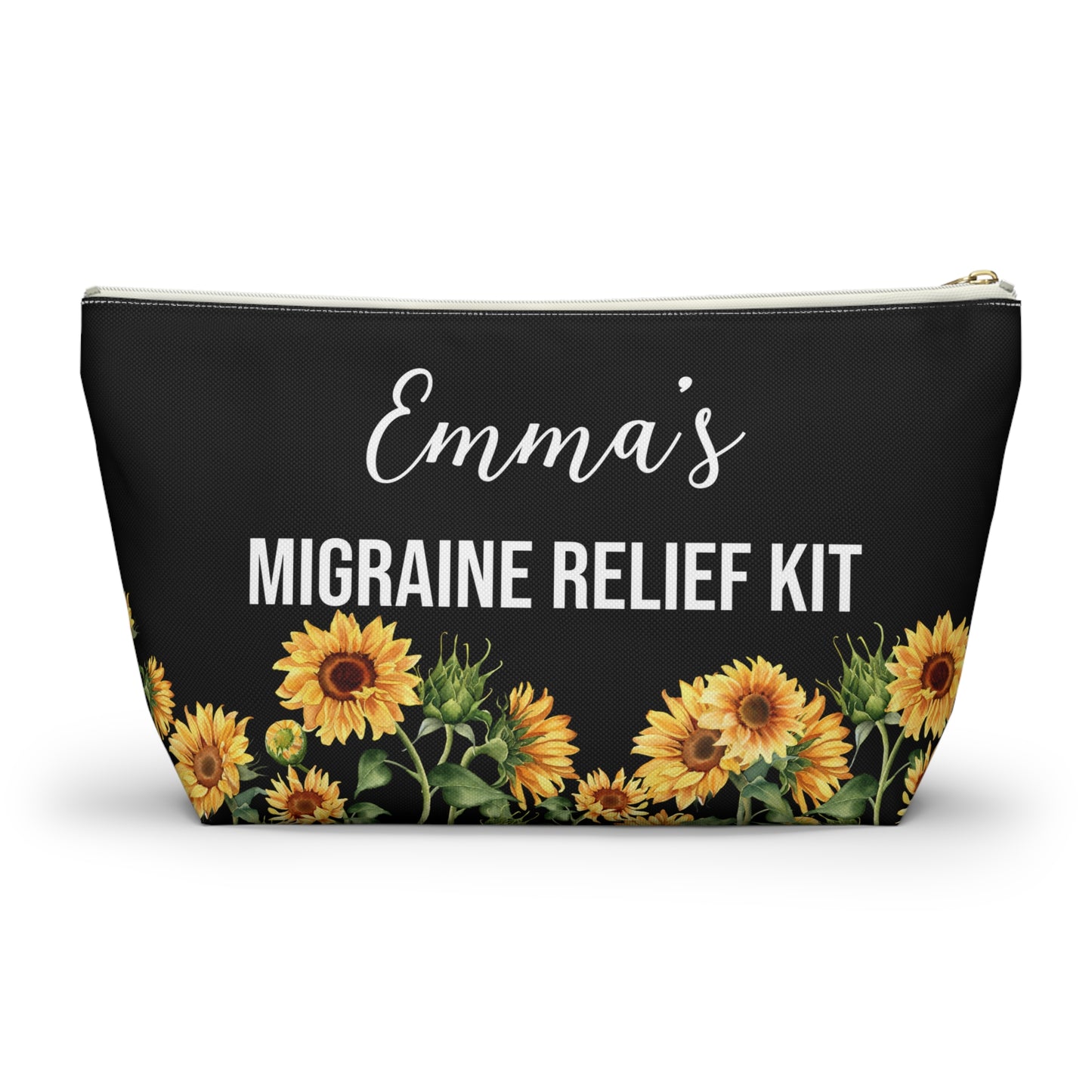 Migraine Relief Kit for Emergency Meds Personalized Pouch for Headache Essentials Travel Medication Organizer for Daily Pain Support