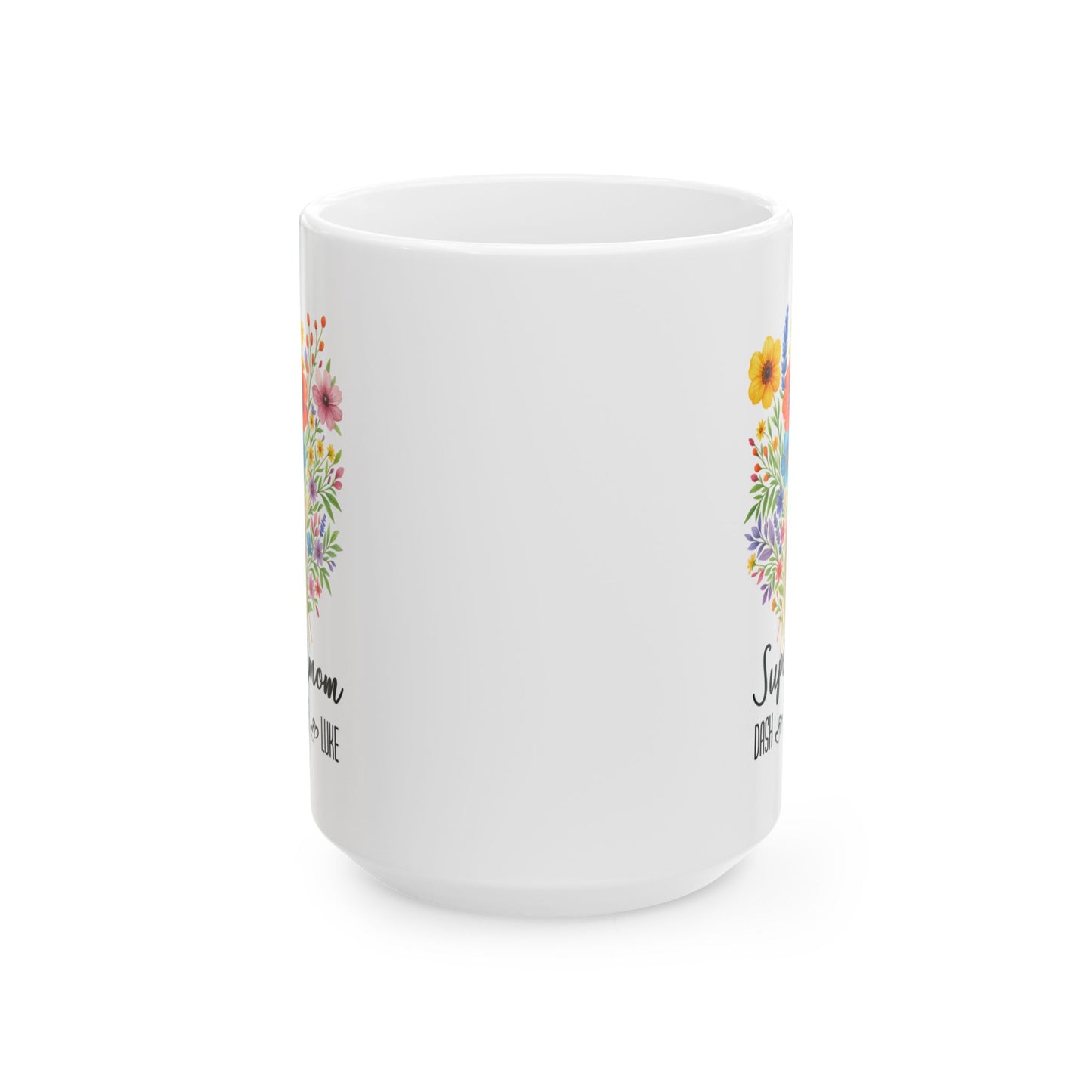 Supermom Mug 11oz 15oz Custom Coffee Cup Gift for Mom Birthday or Mothers Day Present Personalized Ceramic Mug for Super Hero Mom