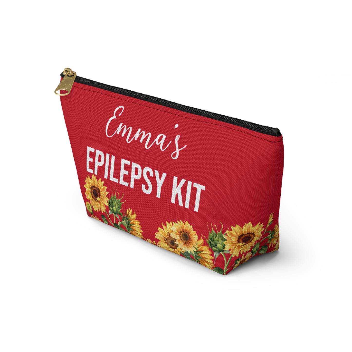 Epilepsy Emergency Kit Medical Alert Pouch Seizure Meds Bag Personalized Storage for Rescue Medication School Travel and Daily Use