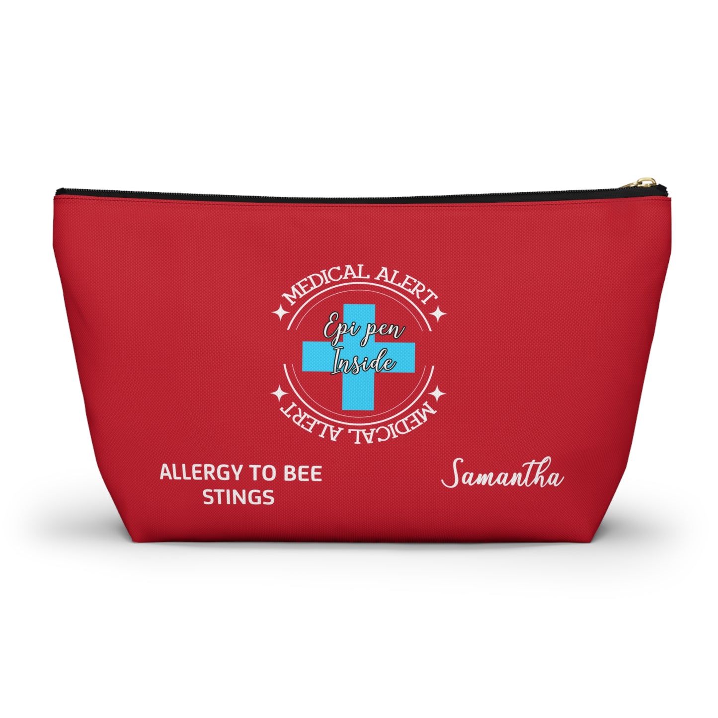 Personalized Medical Alert Epi Pen Pouch for Bee Sting Allergy Samantha Emergency Allergy Kit for School Travel or Everyday Use