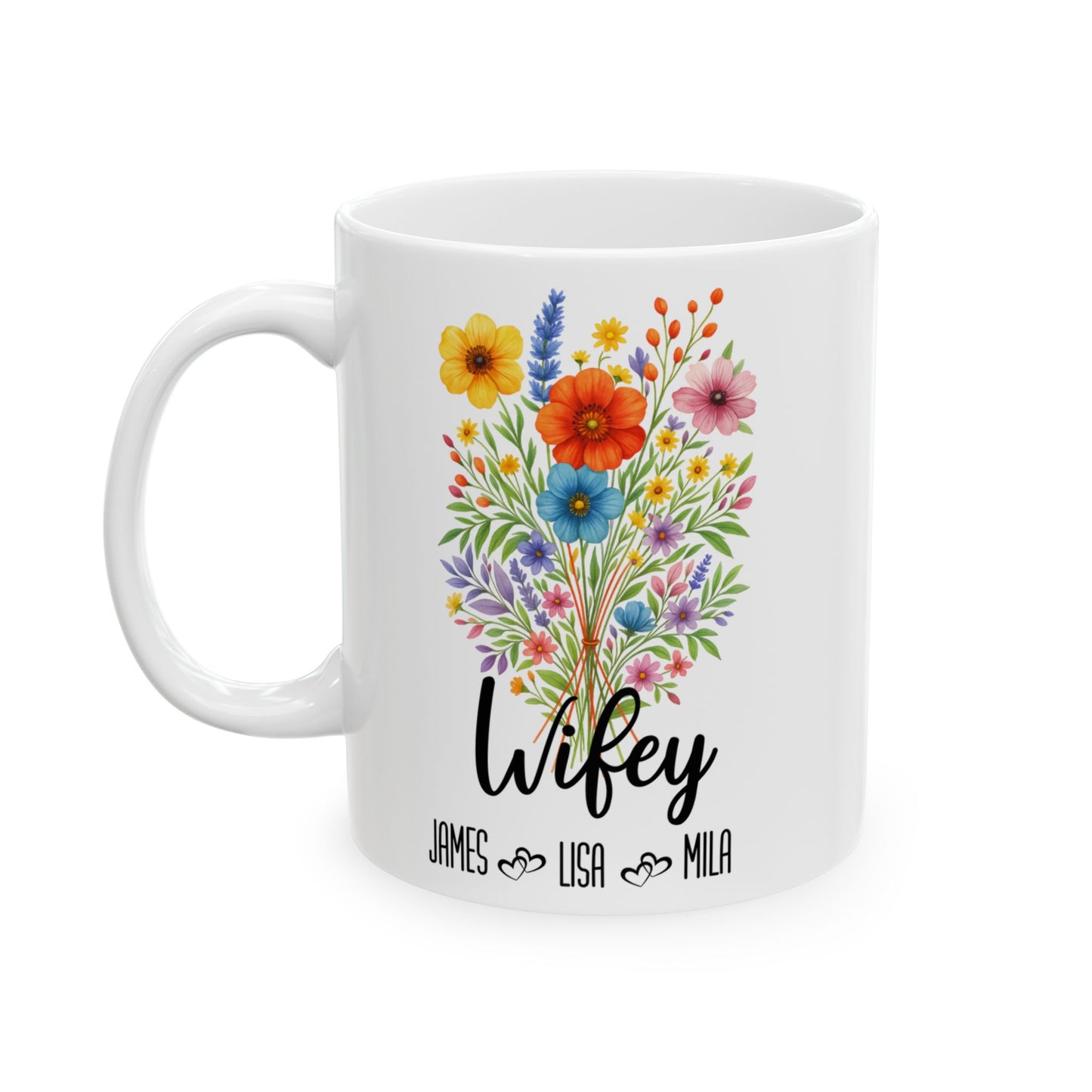 Wifey Mug 11oz 15oz Custom Coffee Cup Gift for Wife Romantic Gift for Her Birthday or Anniversary Personalized Ceramic Mug