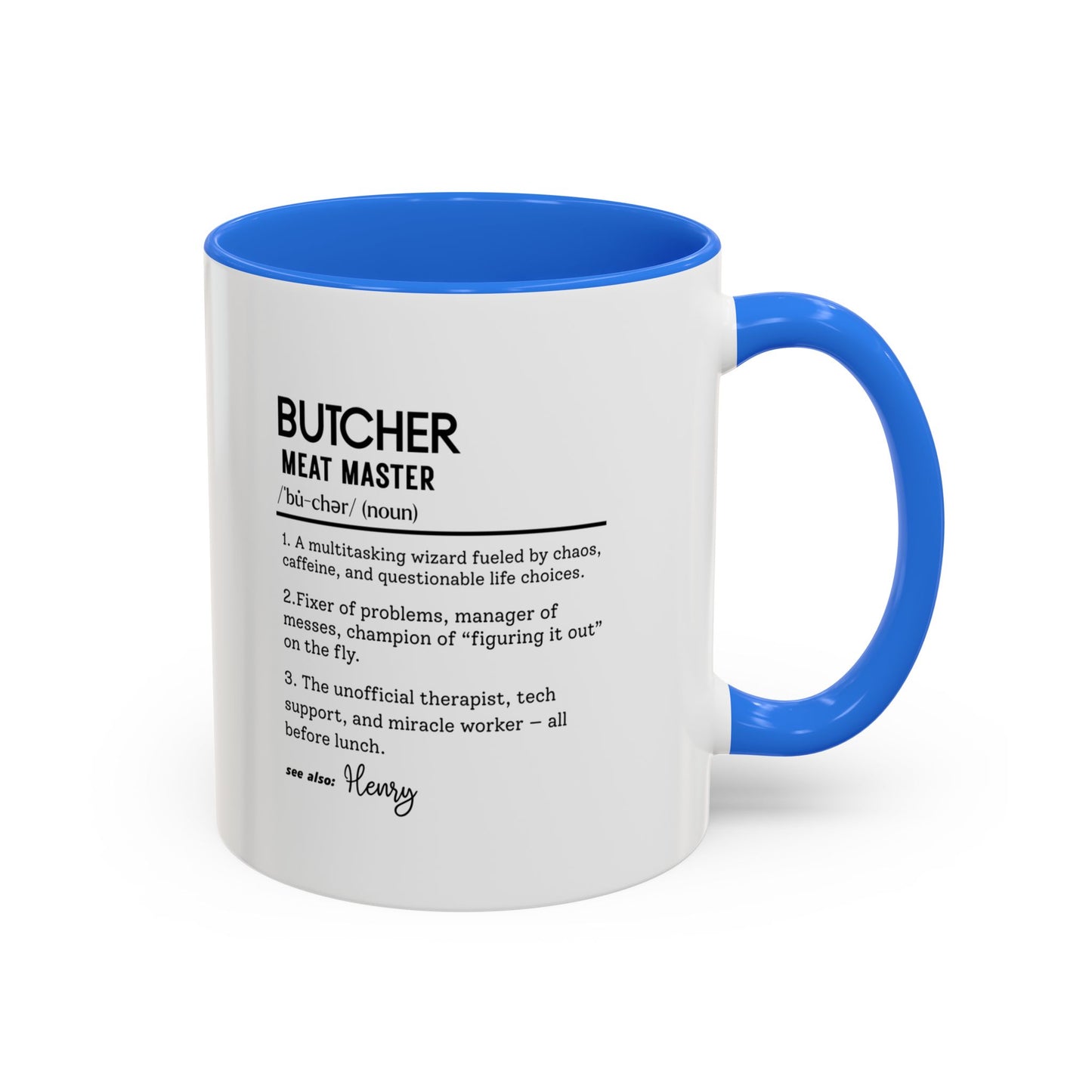 Custom Butcher Mug, Funny Dictionary Definition Gift, Meat Master Mug, Butcher Coffee Cup, Personalized Butcher Gift, Meat Cutter Mug