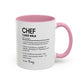 Funny Chef Mug, Custom Culinary Gift, Personalized Cooking Mug, Kitchen Humor Cup, Foodie Definition Mug, Colorful Mugs (11oz, 15oz)