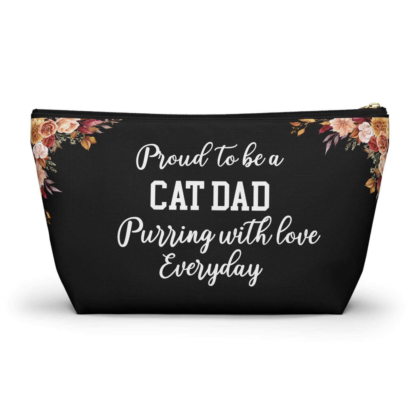 Proud To Be A Cat Dad Pouch Purring With Love Everyday Cat Lover Gift For Him Cat Dad Accessory Bag Cute Pet Zipper Storage Pouch
