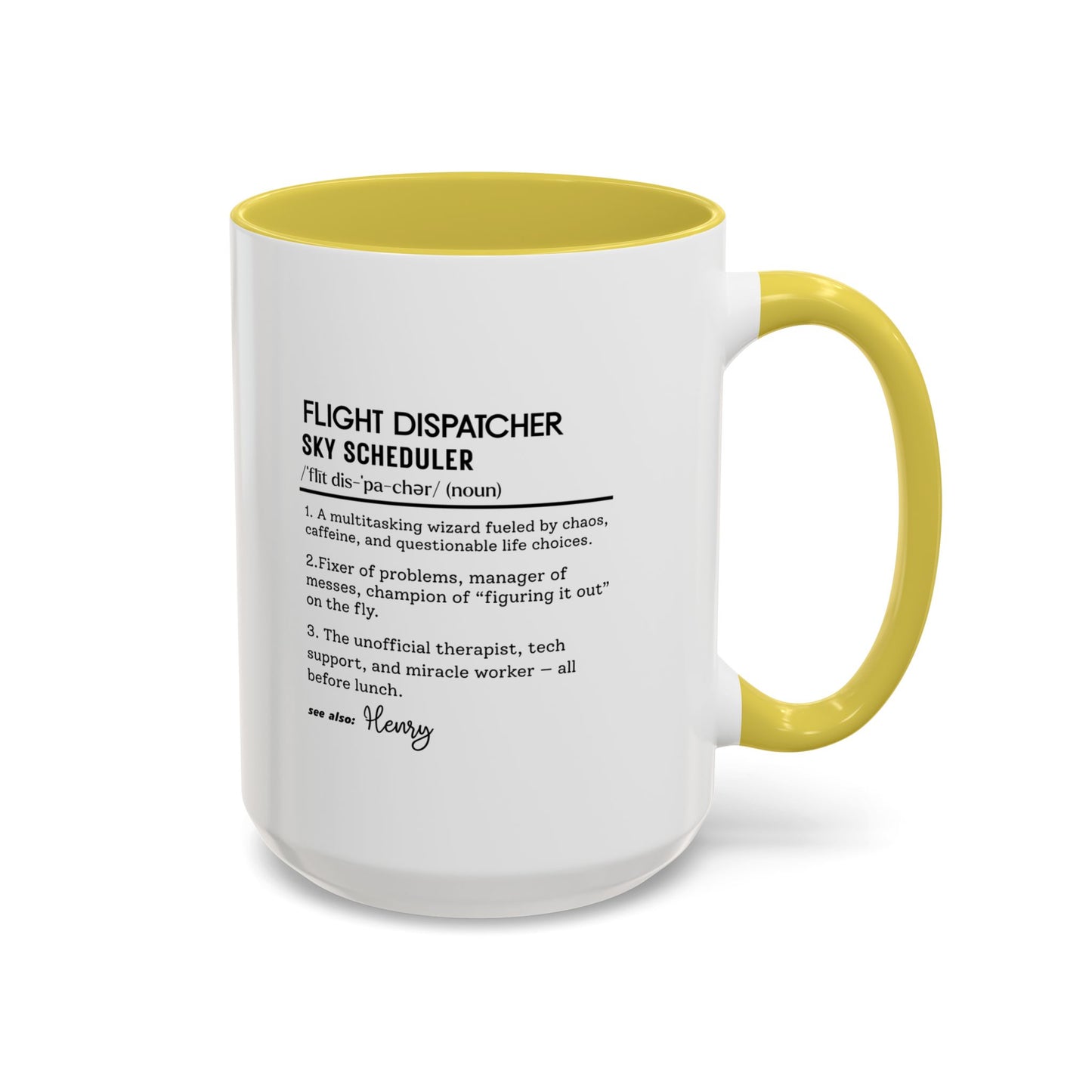 Custom Flight Dispatcher Mug, Funny Aviation Gift, Dispatcher Dictionary Mug, Personalized Pilot Mug, Airport Crew Coffee Cup