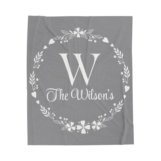Custom Family Name Blanket, Last Name Blanket, Initials Blanket, Wedding Gift, Anniversary Gift, Housewarming Gift, Gift for Family