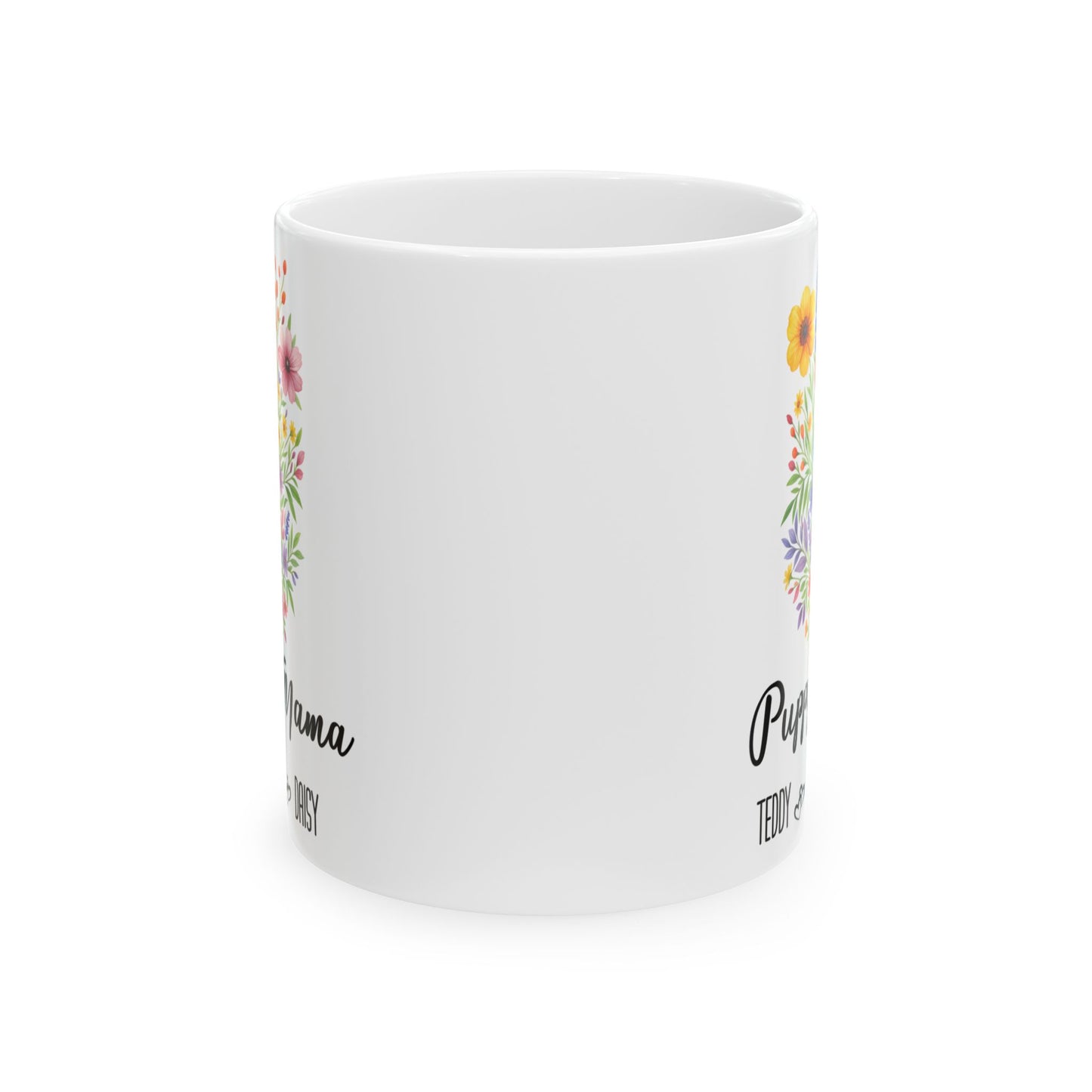 Puppy Mama Mug 11oz 15oz Custom Coffee Cup Gift for Dog Lovers Cute Pet Owner Mug for Women Personalized Ceramic Mug for Fur Mom