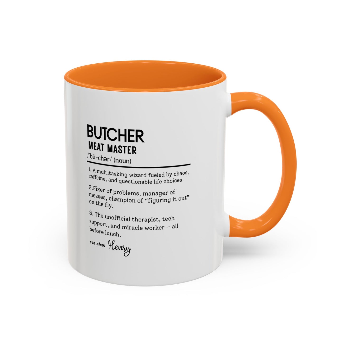 Custom Butcher Mug, Funny Dictionary Definition Gift, Meat Master Mug, Butcher Coffee Cup, Personalized Butcher Gift, Meat Cutter Mug