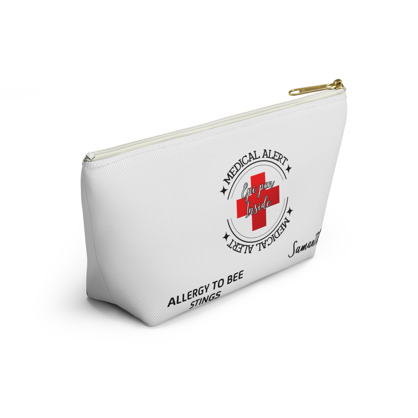 Personalized Medical Alert EpiPen Pouch for Samantha with Bee Sting Allergy