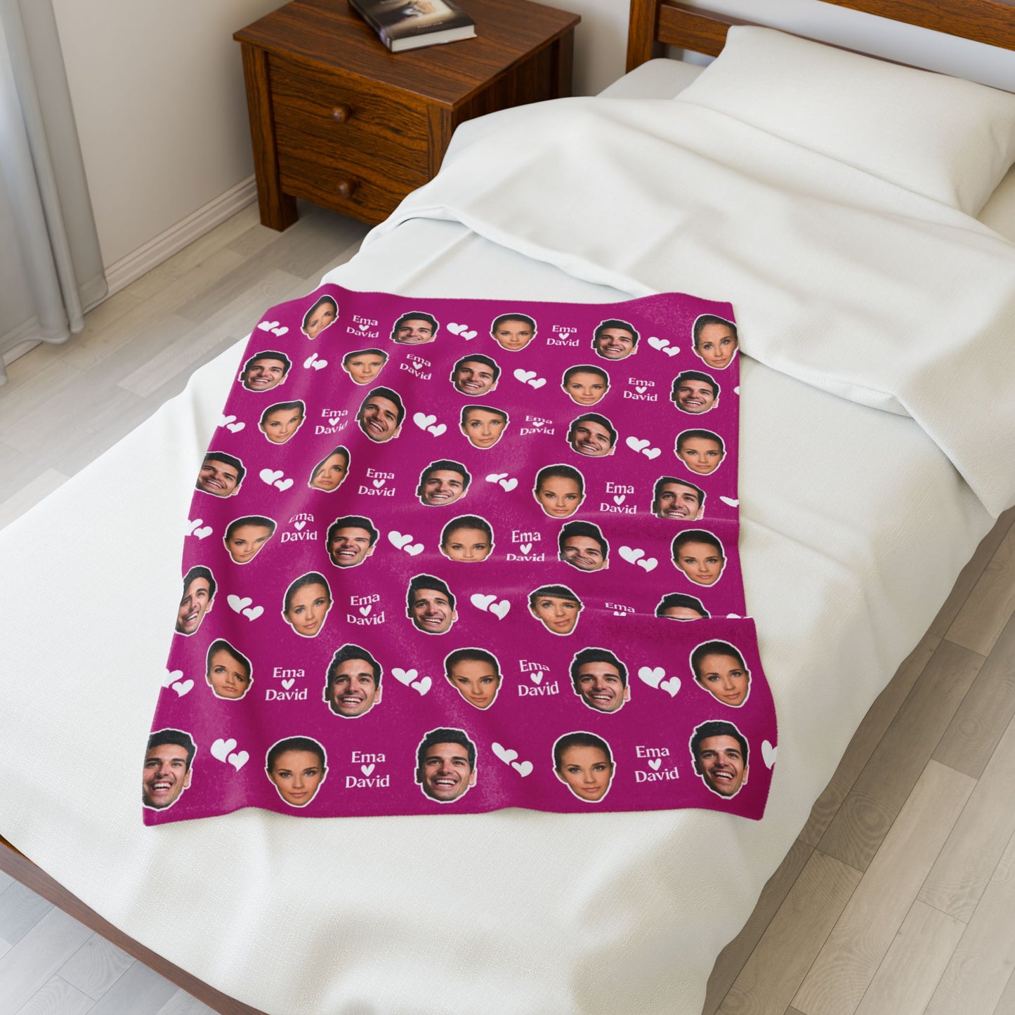 Personalized Face Blanket, Custom Photo Blanket, Faces on Blanket, Gift for Family, Custom Image Blanket, Graduation Gift, Cozy Throw