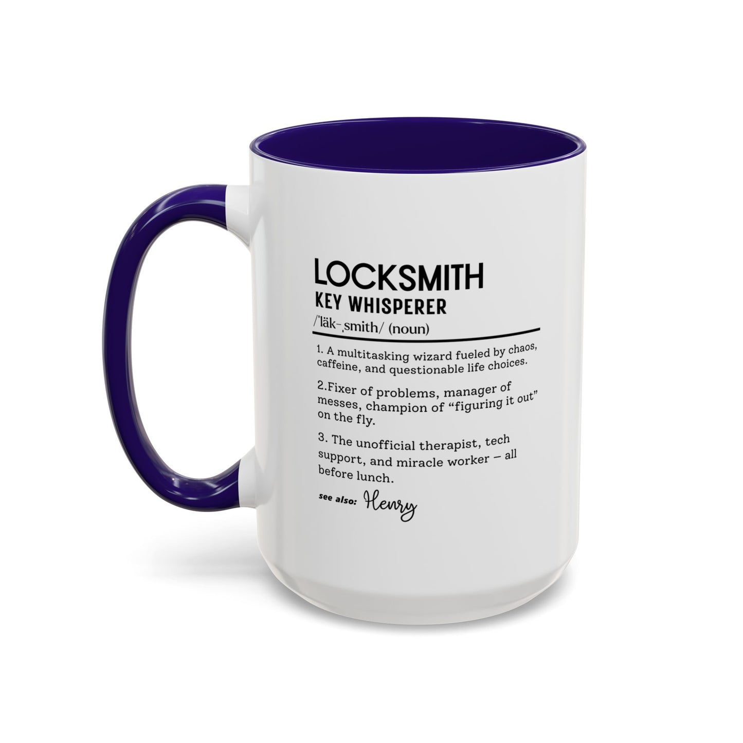 Personalized Locksmith Mug, Funny Dictionary Mug for Key Whisperers, Unique Gift for Locksmiths, Key Tech Mug, Colorful Mugs (11oz, 15oz)
