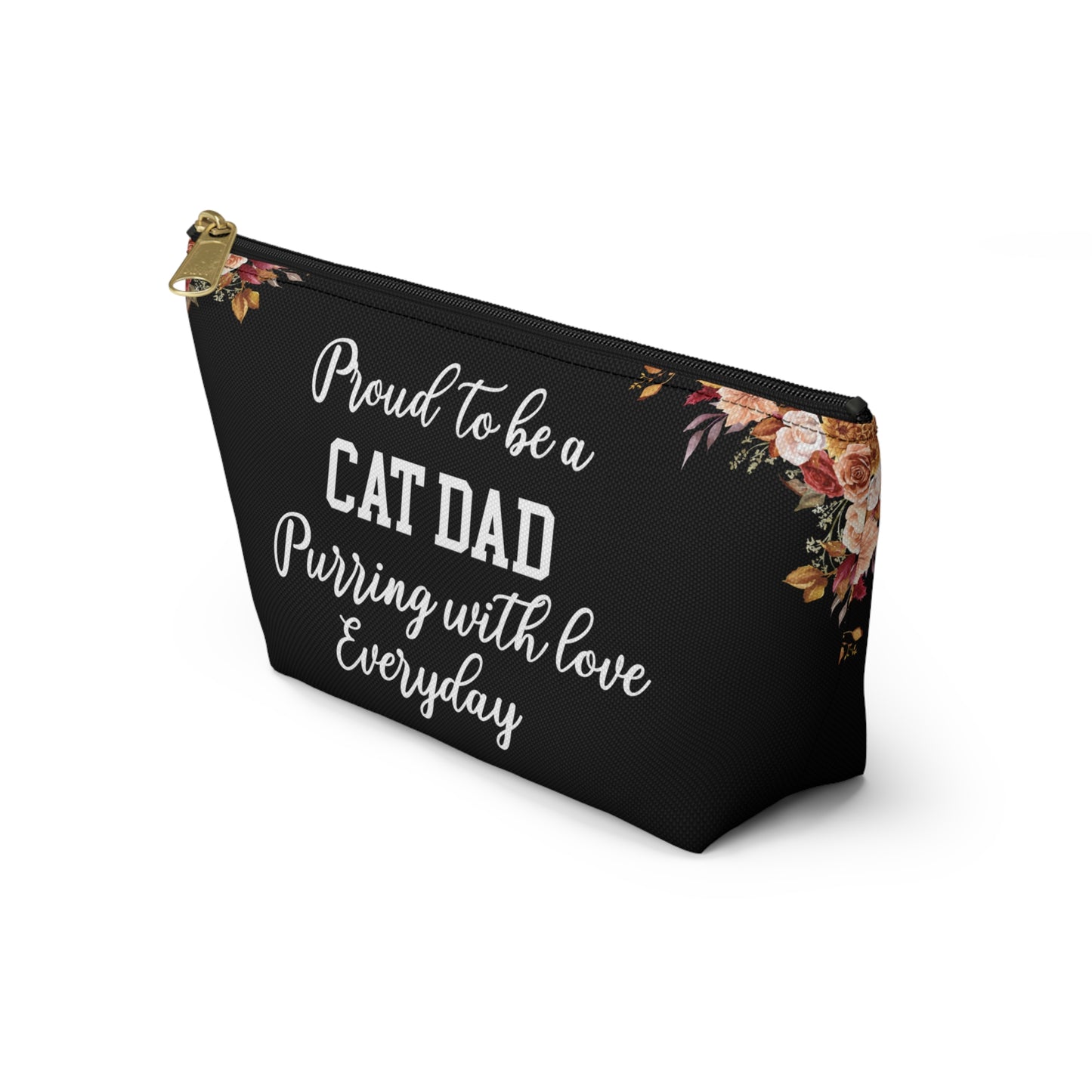 Proud To Be A Cat Dad Pouch Purring With Love Everyday Cat Lover Gift For Him Cat Dad Accessory Bag Cute Pet Zipper Storage Pouch