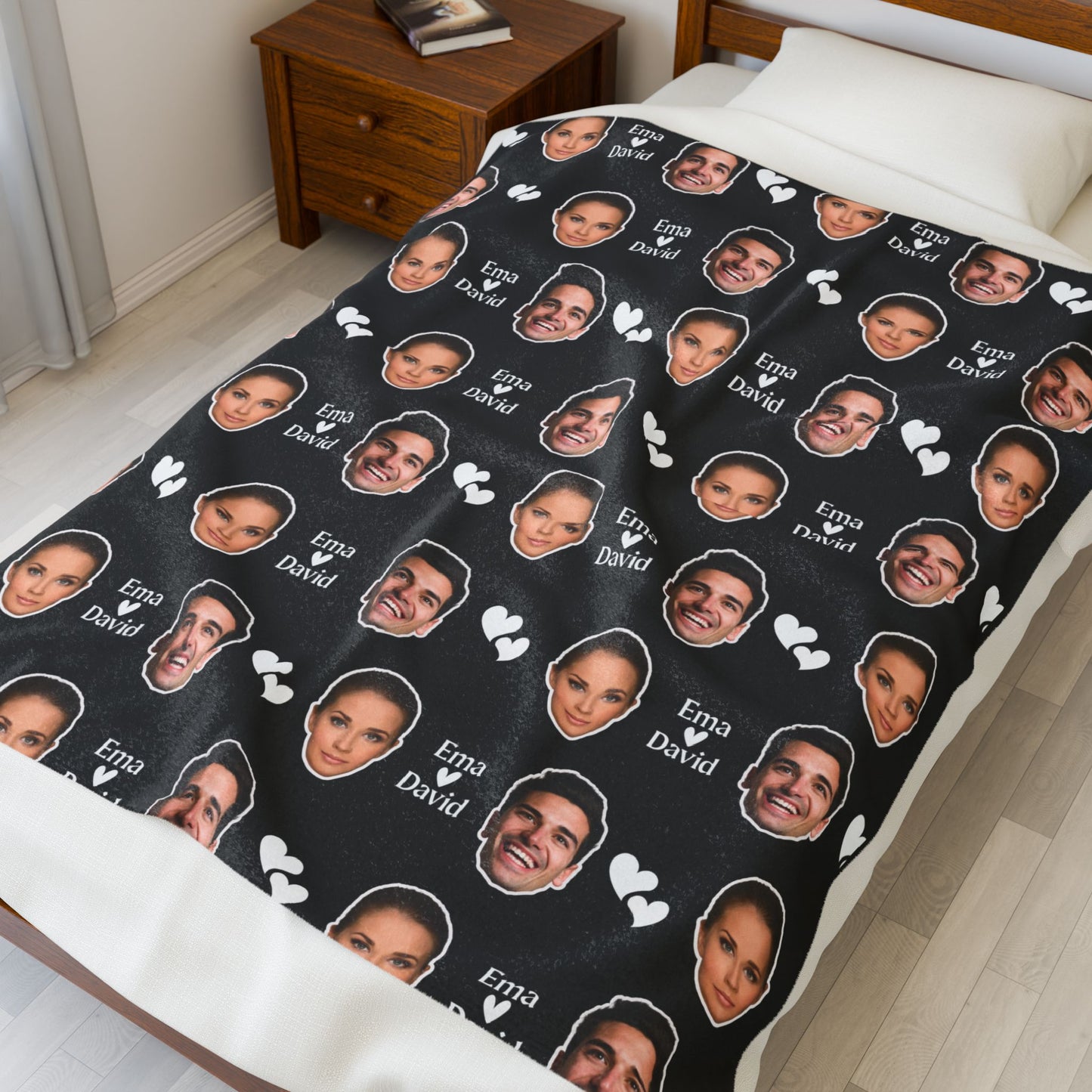 Personalized Face Blanket, Custom Photo Blanket, Faces on Blanket, Gift for Family, Custom Image Blanket, Graduation Gift, Cozy Throw