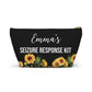 Seizure Response Kit Personalized Medical Alert Pouch for Epilepsy Emergency Meds Supplies Safety Travel Bag with Name Option