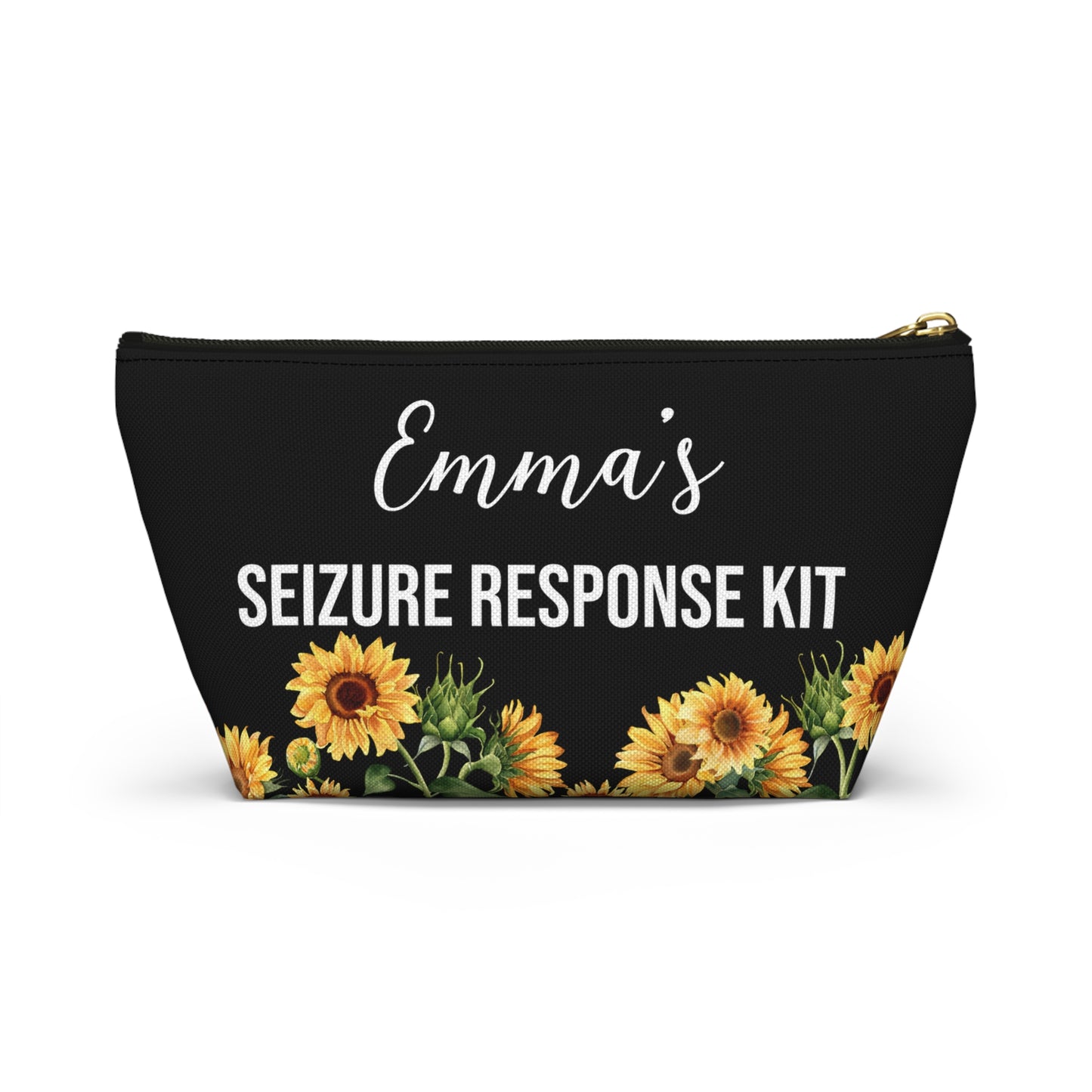 Seizure Response Kit Personalized Medical Alert Pouch for Epilepsy Emergency Meds Supplies Safety Travel Bag with Name Option
