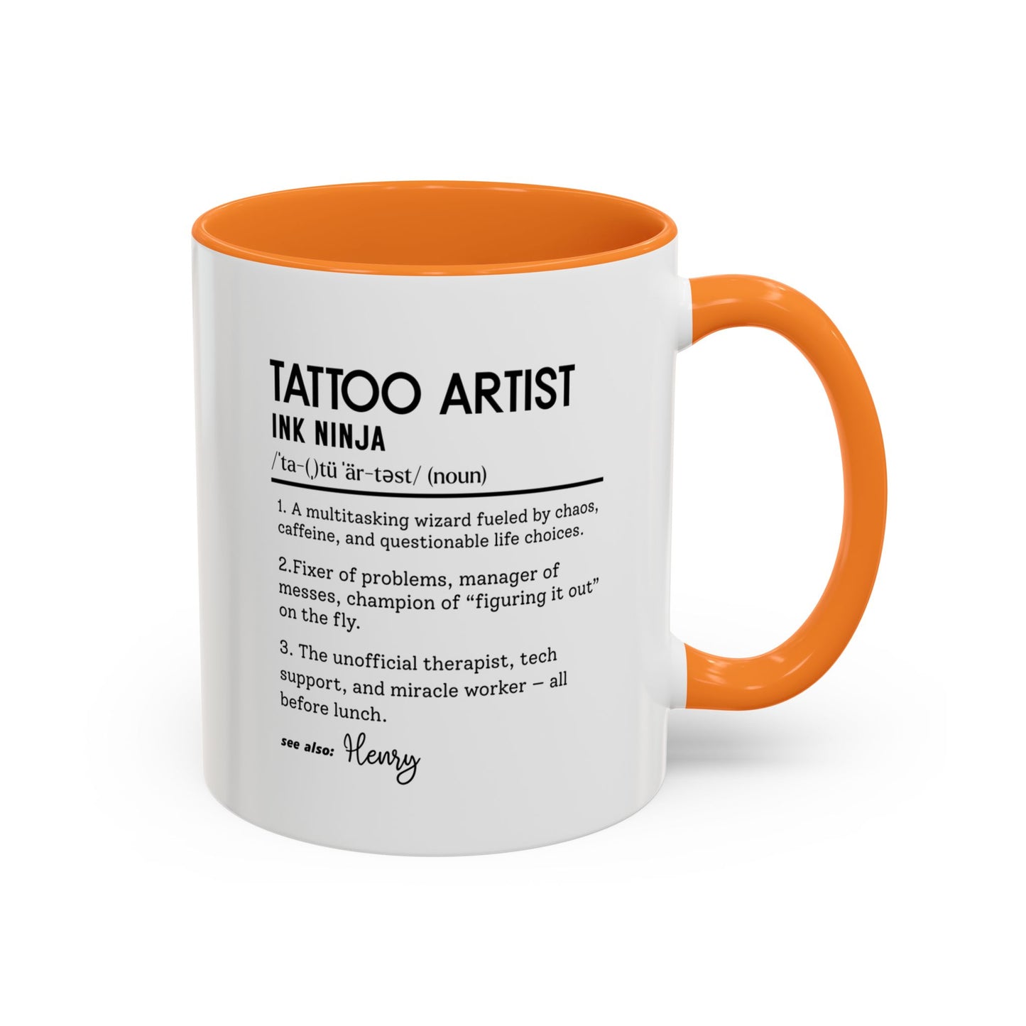 Custom Tattoo Artist Mug, Funny Ink Gift, Tattoo Definition Mug, Personalized Artist Mug, Colorful Mugs (11oz, 15oz)