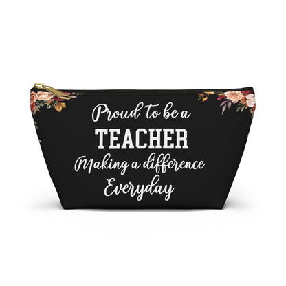Teacher Essentials Pouch Classroom Organizer Pencil Case Stationery Bag for Educators School Supplies Zipper Pouch Gift for Teachers
