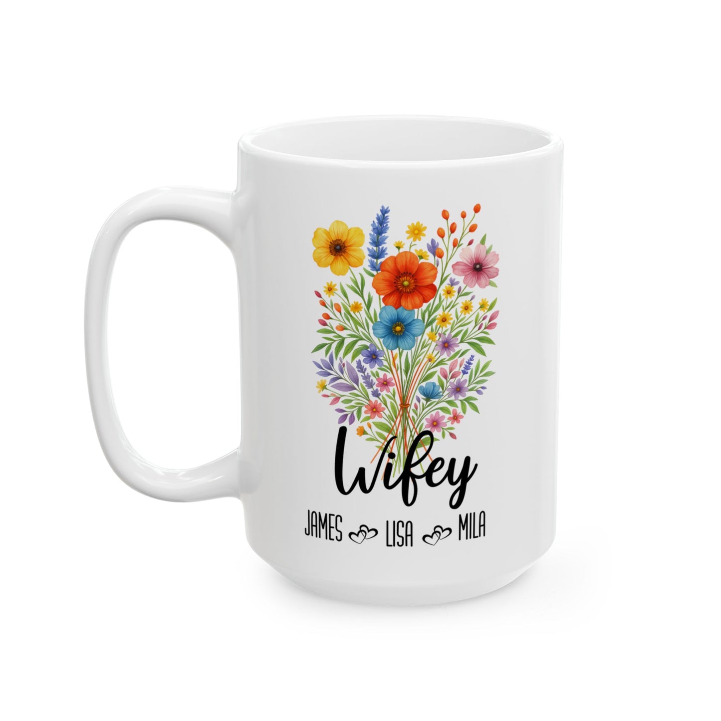 Wifey Mug 11oz 15oz Custom Coffee Cup Gift for Wife Romantic Gift for Her Birthday or Anniversary Personalized Ceramic Mug