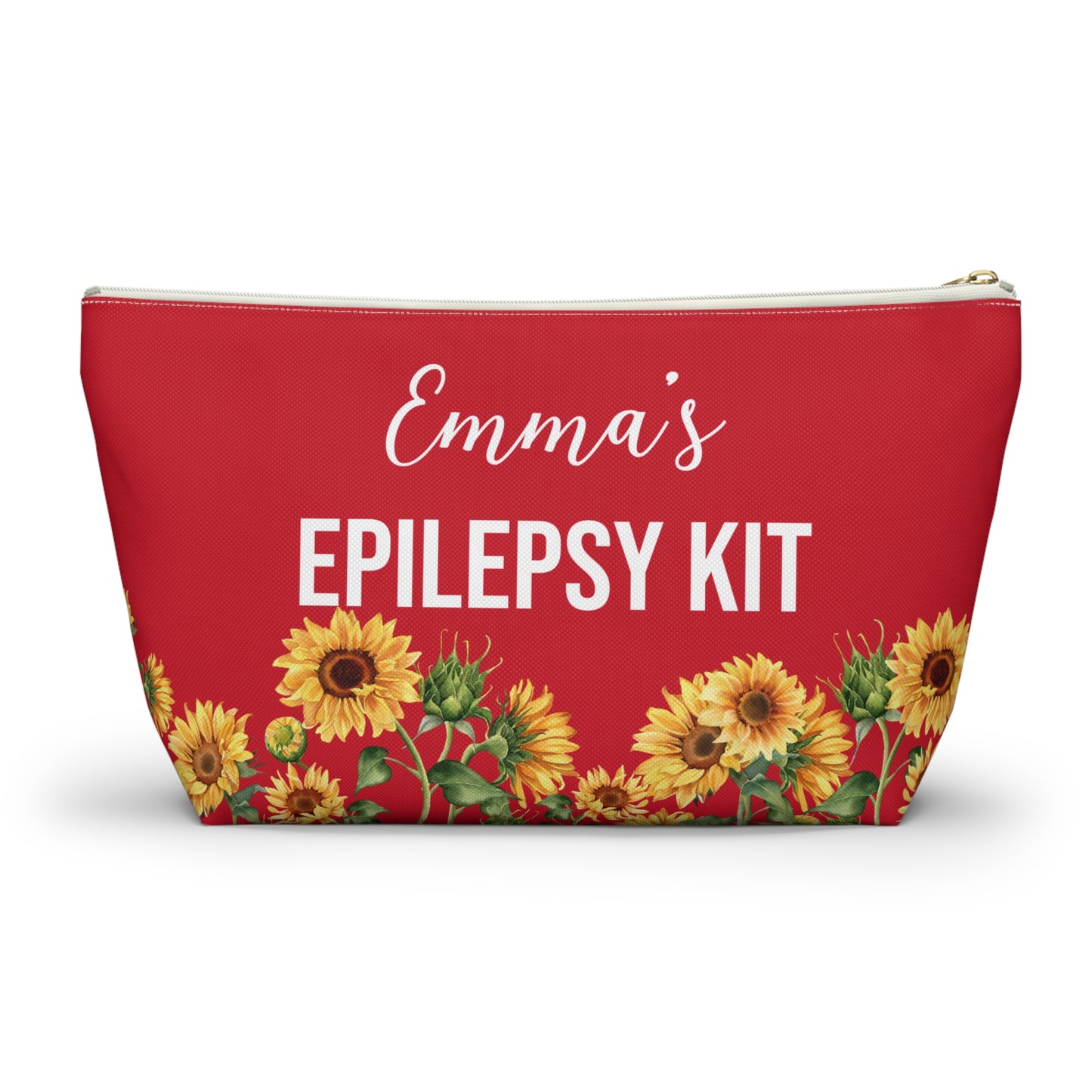 Epilepsy Emergency Kit Medical Alert Pouch Seizure Meds Bag Personalized Storage for Rescue Medication School Travel and Daily Use