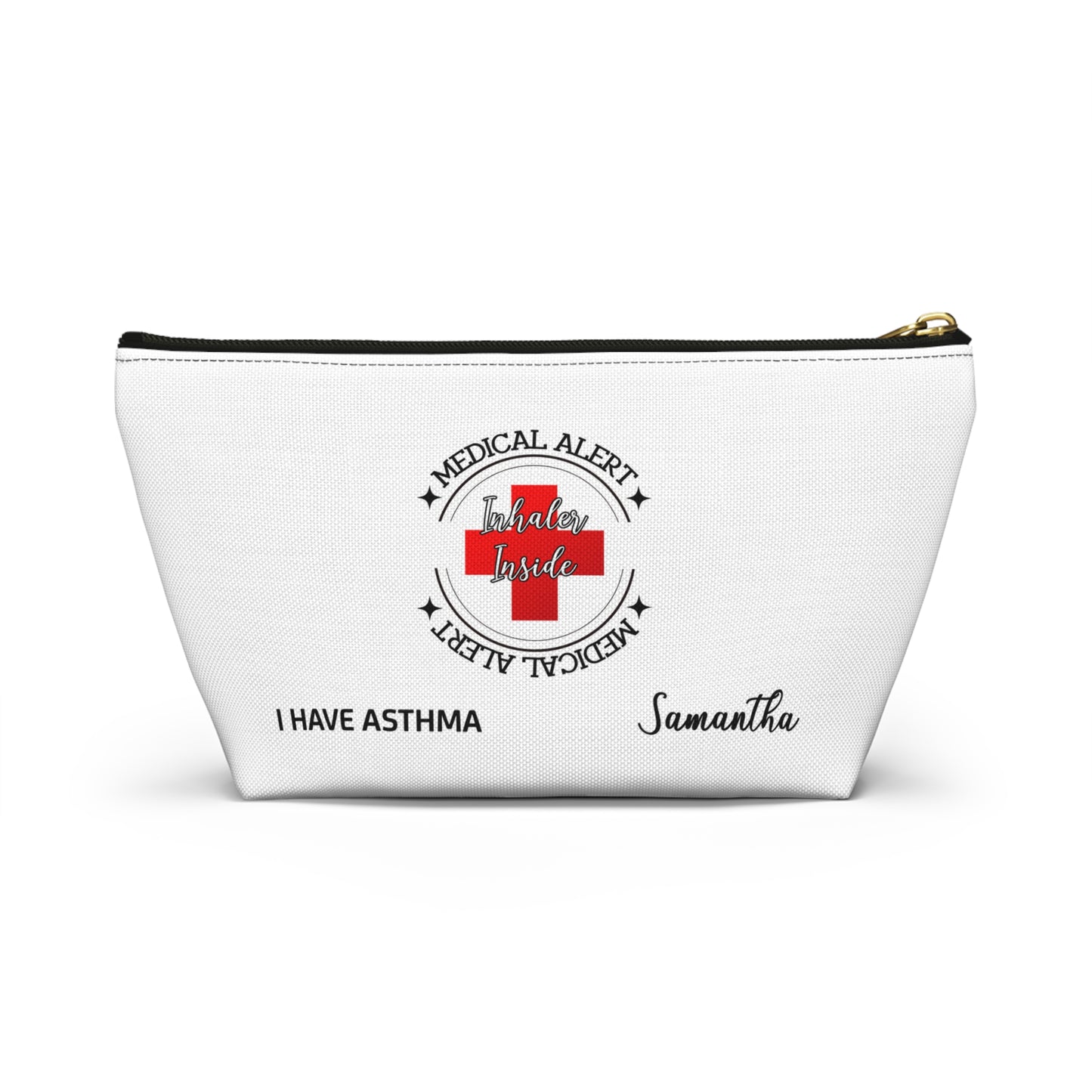 Personalized Medical Alert Inhaler Pouch for Samantha with Asthma