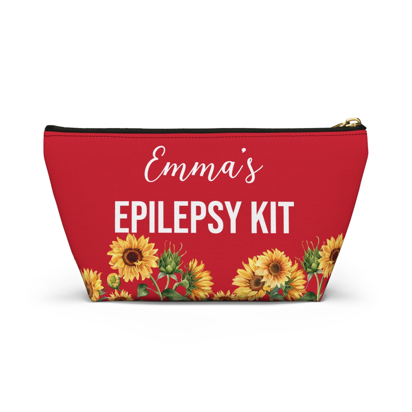 Epilepsy Emergency Kit Medical Alert Pouch Seizure Meds Bag Personalized Storage for Rescue Medication School Travel and Daily Use