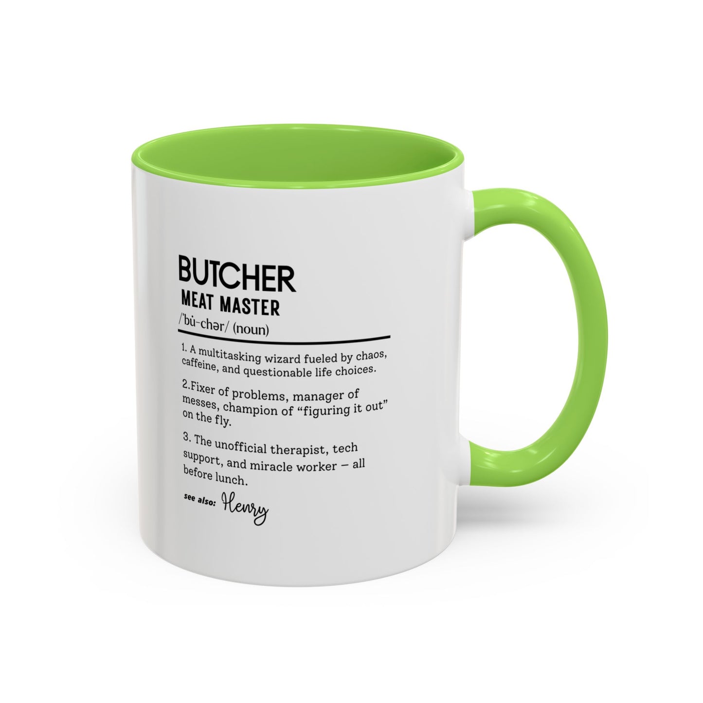 Custom Butcher Mug, Funny Dictionary Definition Gift, Meat Master Mug, Butcher Coffee Cup, Personalized Butcher Gift, Meat Cutter Mug