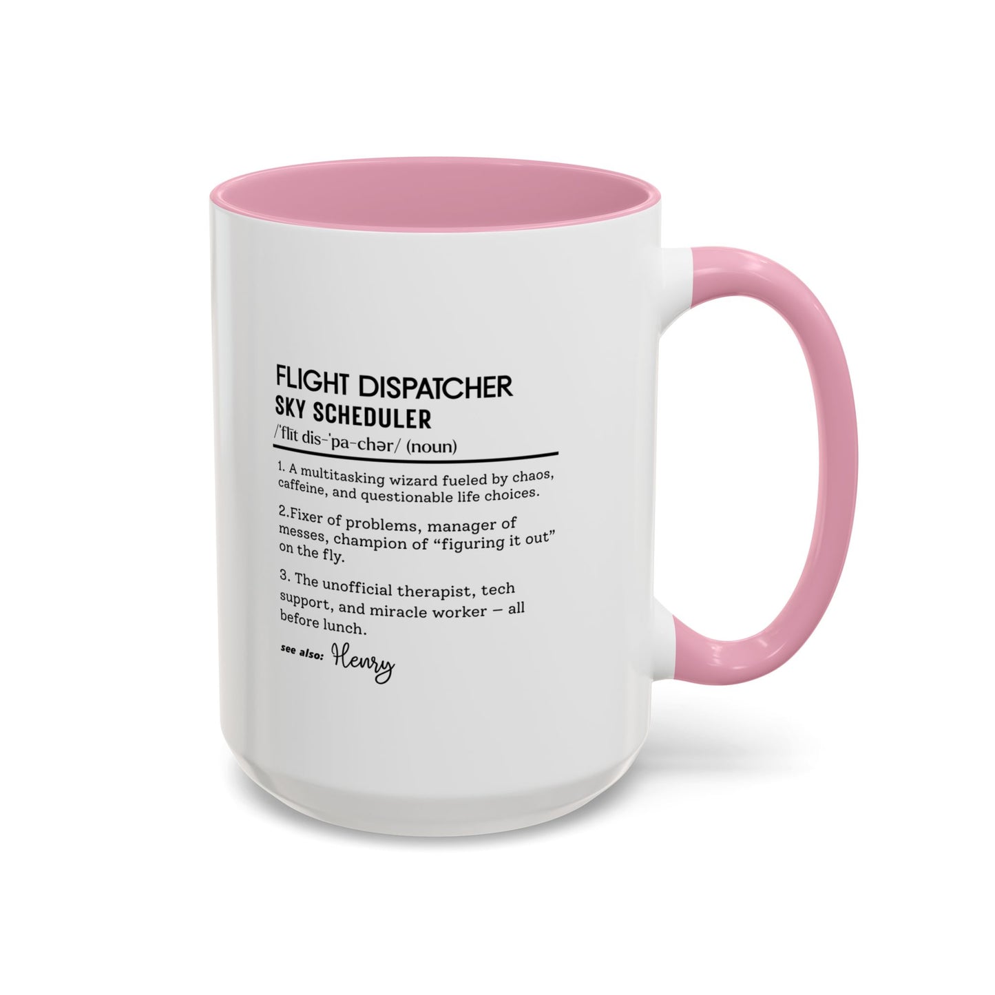 Custom Flight Dispatcher Mug, Funny Aviation Gift, Dispatcher Dictionary Mug, Personalized Pilot Mug, Airport Crew Coffee Cup