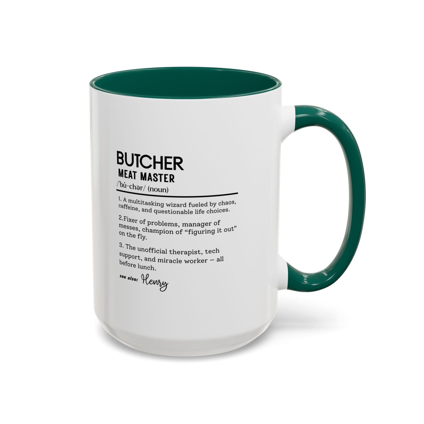 Custom Butcher Mug, Funny Dictionary Definition Gift, Meat Master Mug, Butcher Coffee Cup, Personalized Butcher Gift, Meat Cutter Mug
