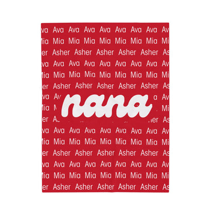 Personalized Nana Blanket, Custom Name Blanket, Gift for Nana, Grandma Gift, Cozy Throw Blanket, Birthday Gift, Mothers Day Gift