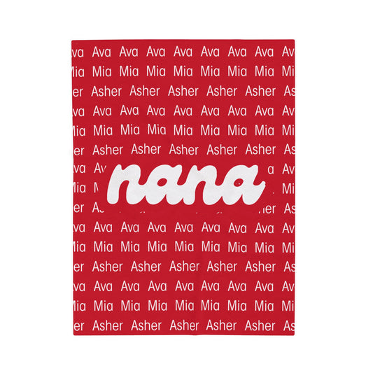 Personalized Nana Blanket, Custom Name Blanket, Gift for Nana, Grandma Gift, Cozy Throw Blanket, Birthday Gift, Mothers Day Gift