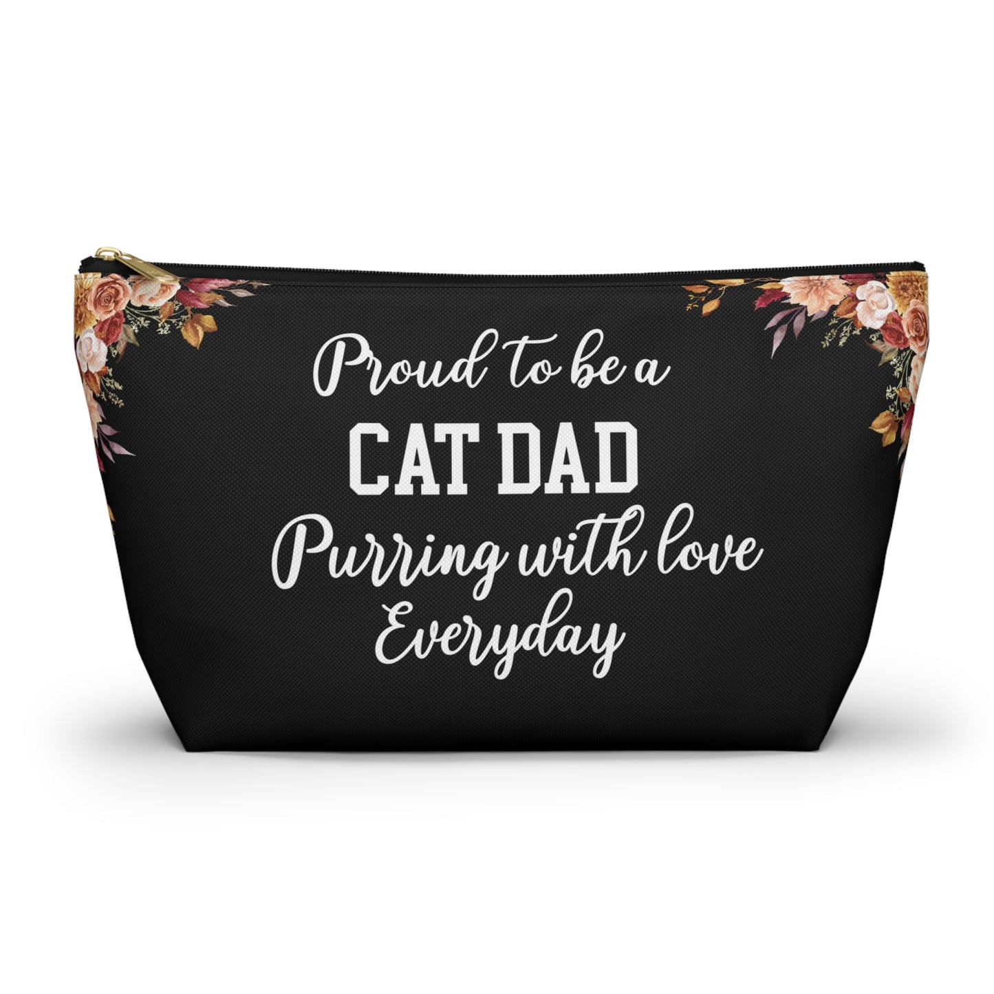 Proud To Be A Cat Dad Pouch Purring With Love Everyday Cat Lover Gift For Him Cat Dad Accessory Bag Cute Pet Zipper Storage Pouch
