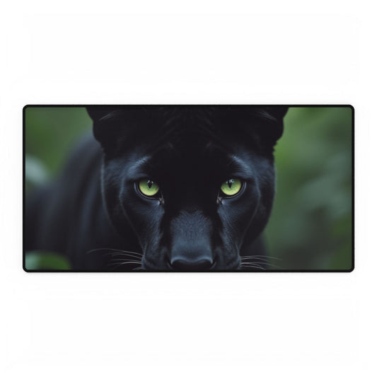 Elegant Black Panther Desk Mat - Office Accessories, Gaming Mat, Home Office Decor, Animal Print, Gift for Animal Lovers
