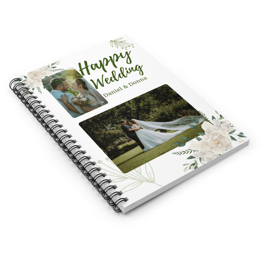 Personalized Wedding Journal Book, Custom Bride and Groom Notebook, Wedding Memory Book, Couple Gift, Name Diary, Engagement Gift