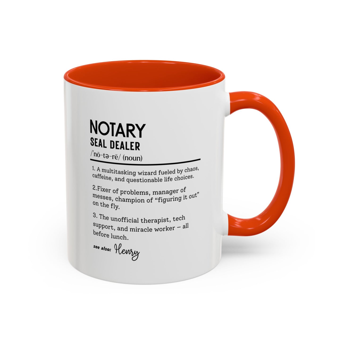 Custom Notary Mug, Funny Legal Gift, Notary Definition Mug, Personalized Office Coffee Cup, Colorful Mugs (11oz, 15oz), Law Office Mug